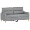 Vidaxl 2-Osobowa Sofa Z Poduszkami, Jasnoszara, 140 Cm, Tkanina