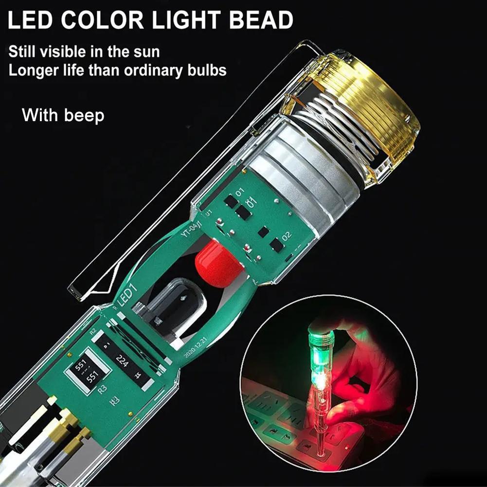 Induced Electric Tester Pen Screwdriver Probe Light Voltage Tester Detector AC/DC 70-250V Test Pen Electrical Line Detector