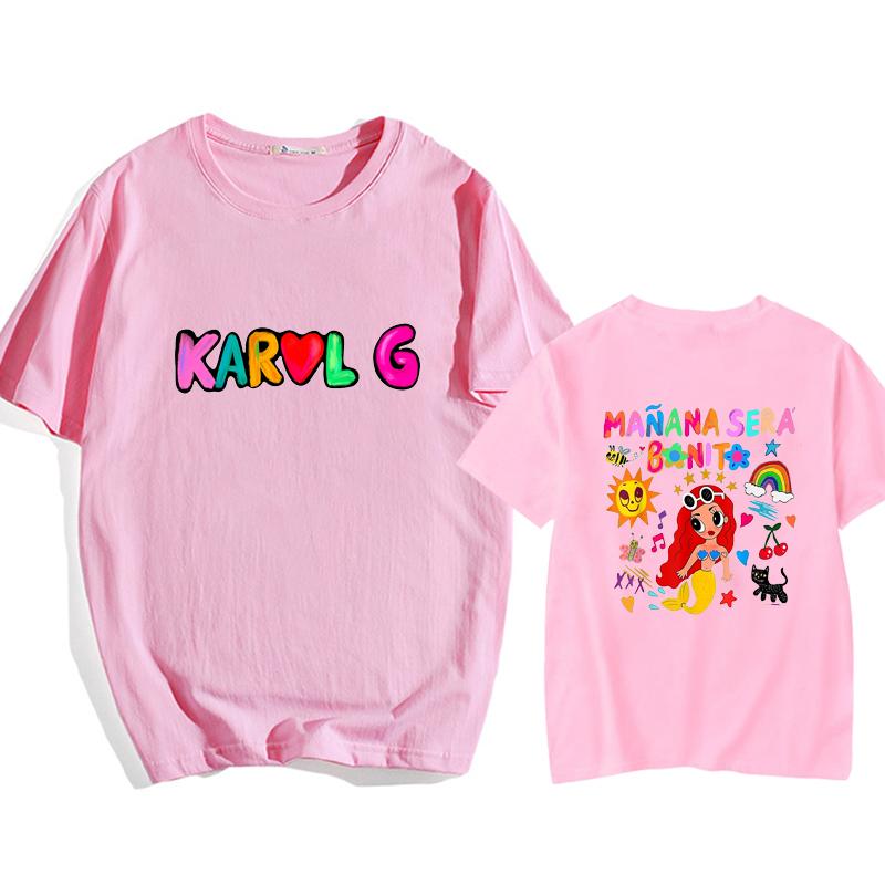 Women's Cartoon Manana Sera Bonito T-shirt Karol G T-shirt Music Tomorrow Will Be Nice Y2K T-shirt Women's Tops