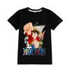 A905 Kids Boys Girls Luffy One Piece Printed Casual Short Sleeves T-shirt