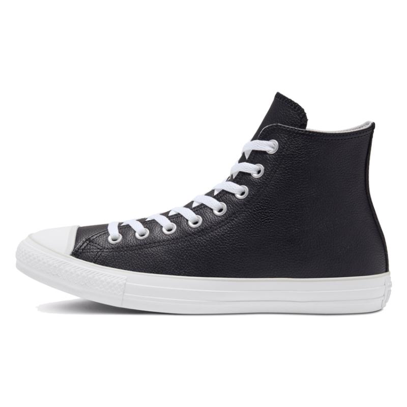 Converse Chuck Taylor All Star Seasonal Colour Leather Comfortable High-Top Canvas Shoes Unisex Black & White