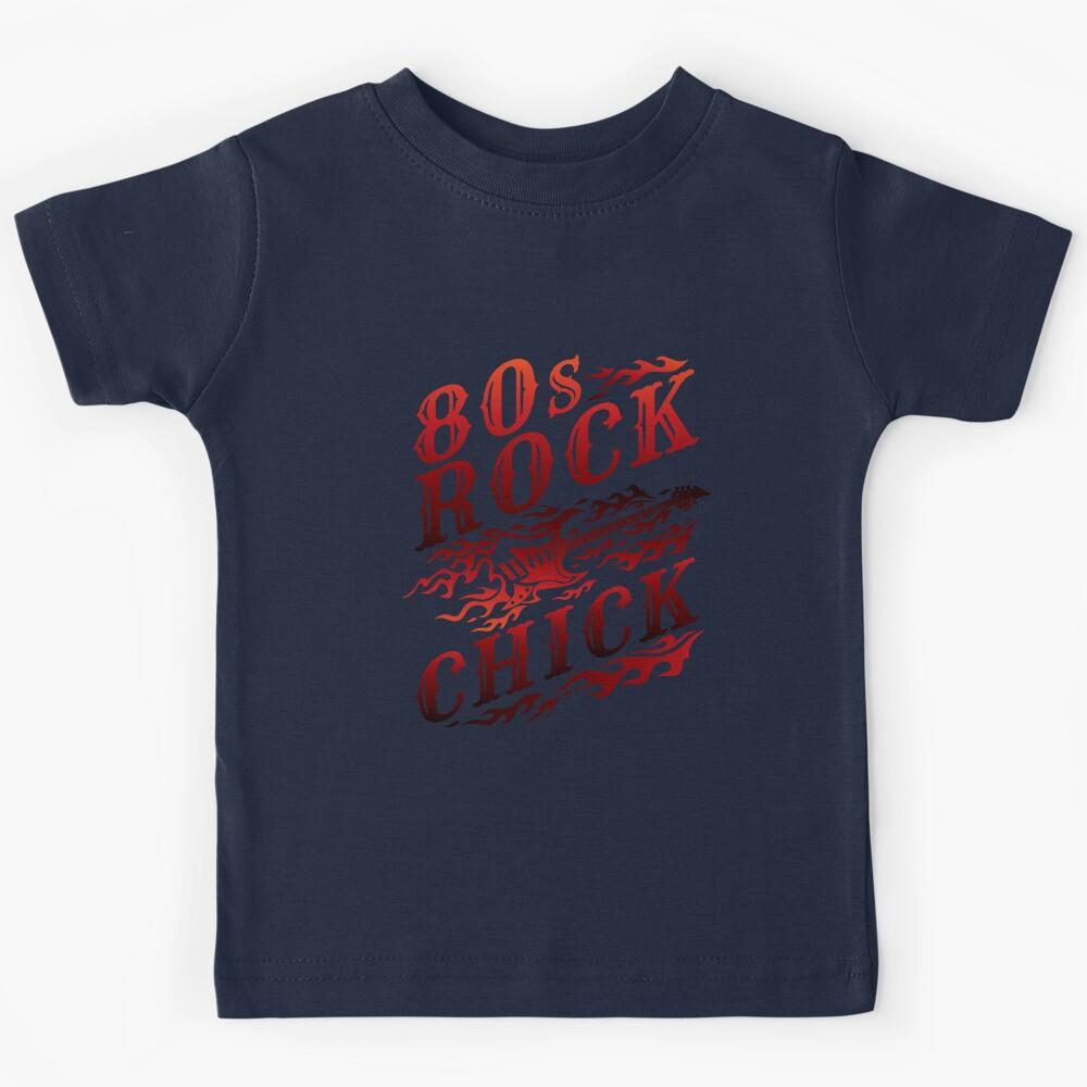 80s Rock Chick Rock n Roll Women Kids T-Shirt 100