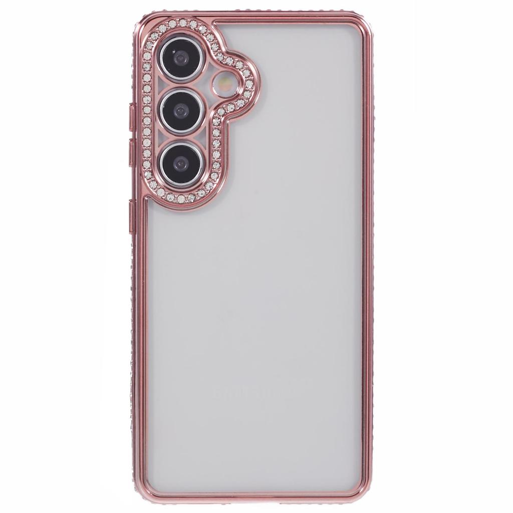 For Samsung Galaxy S24+ Case Soft TPU Phone Cover Bling Rhinestones Decor Phone Shell