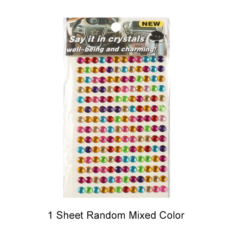 Colorful Crystal Sticker 1/2/3/5/10Sheet Diamond Graffiti Stickers Mini Crystal Diamond Cute Creative Stationery DIY Sticker ZYF