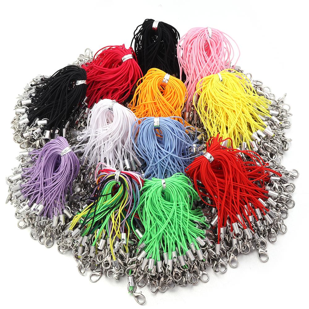 20/100Pcs Lanyard Lariat Strap Cords Lobster Clasp Rope Keychains Hooks Mobile Set Charms DIY Keyrings Bags Key Ring Accessories