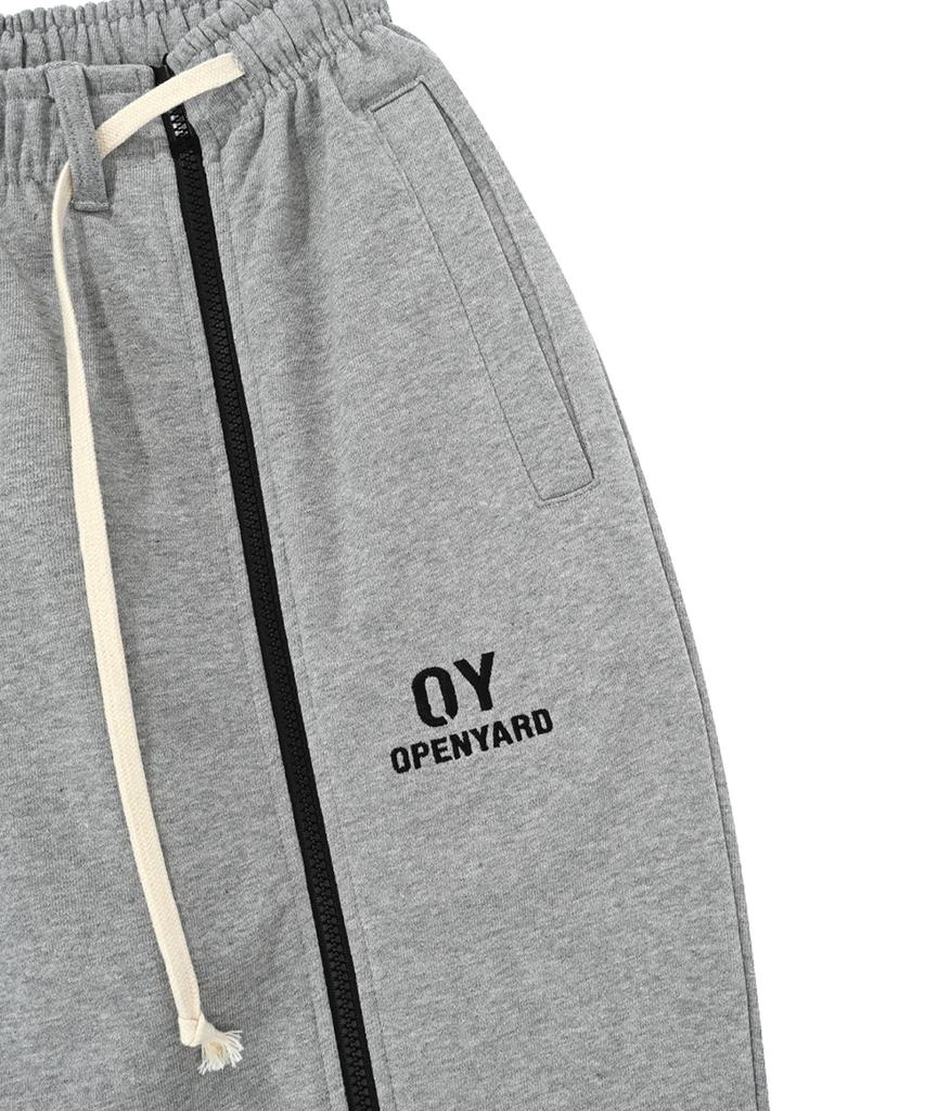 Opeunyadeu(Owai) Front Zipper Logo Pants - Grey