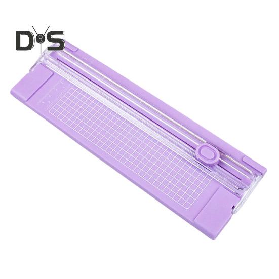 

Триммер для бумаги с точной градуировкой, портативный точный двусторонний режущий триммер формата А4, простая замена лезвия фиолетовый