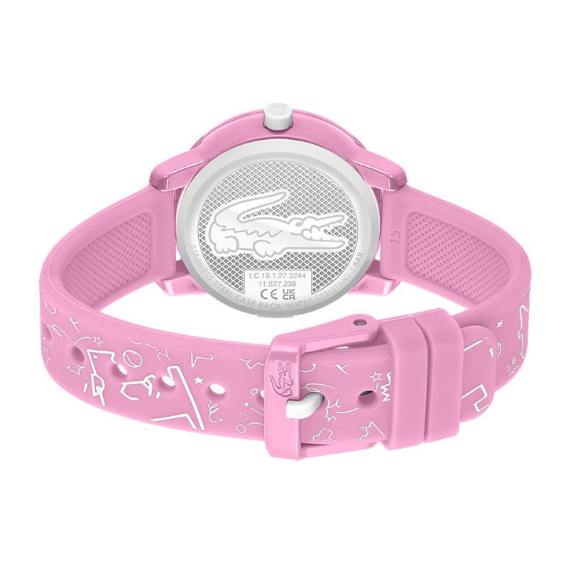 Lacoste 12.12 Series Watch Quartz Movement Silicone Strap Pink Dial Kids watches 2030058