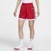 Nike SS24 Dri-Fit Color Block Imprimé Logo Taille Élastique Séchage Rapide Short de Basket-ball Femme shorts Rouge Université HF0530-658