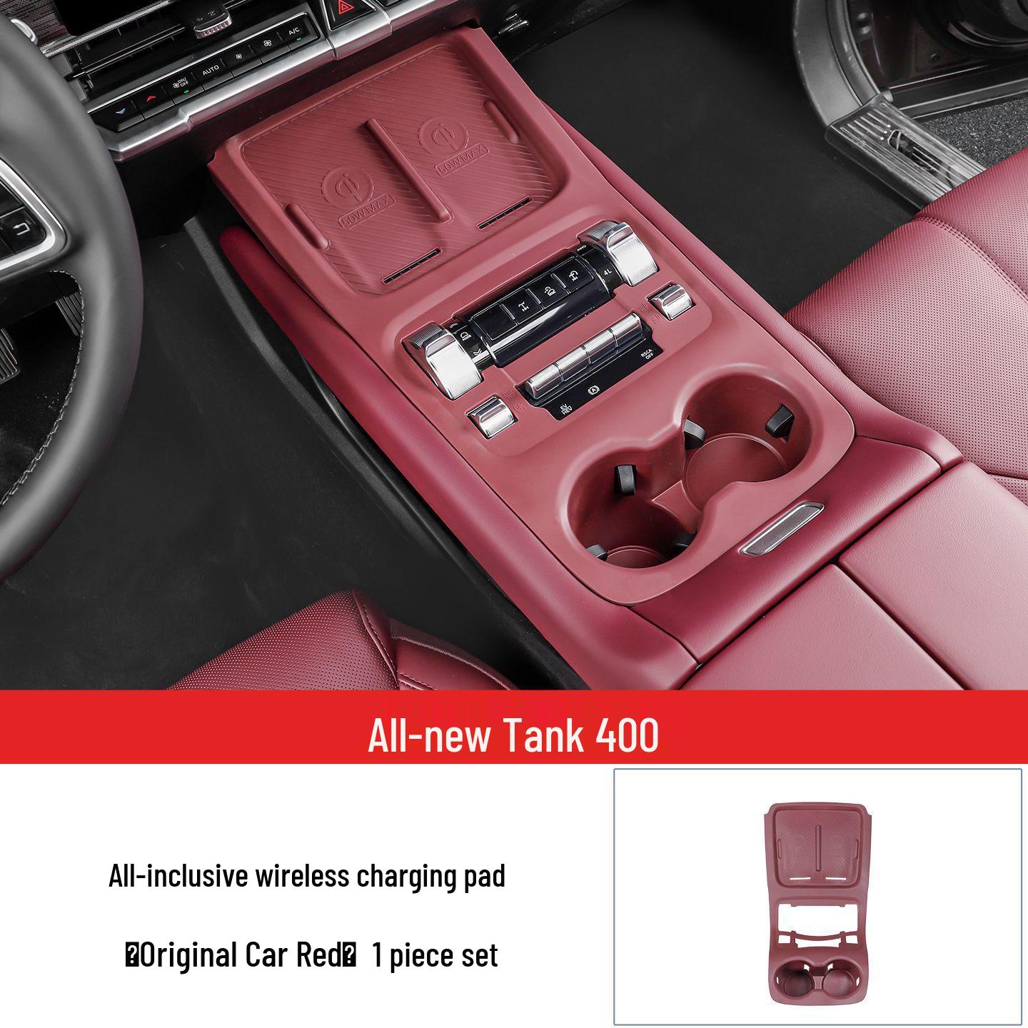 

Wireless Charging Pad, Center Console Cup Holder & Protective Mat for 26 Tank 400 Models