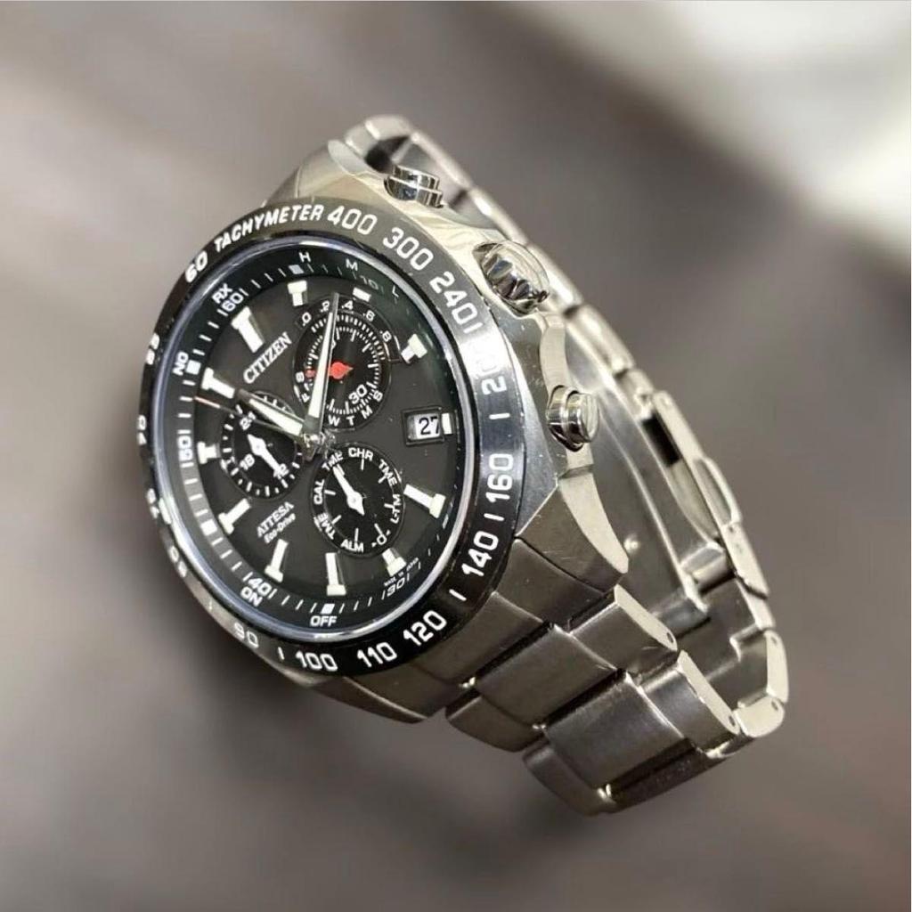 Used [Working Item] CITIZEN/Citizen Eco Drive Radio Solar ATP53 Titanium Lightweight Good Condition