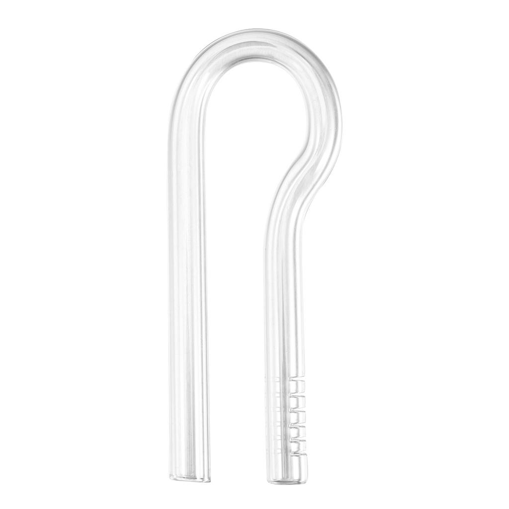 R Shaped Glass Water Inlet Outlet Tube for Aquarium Fish Tank 13Cm Hydrodynamic Design Stable Flow Oxygenation Corrosion
