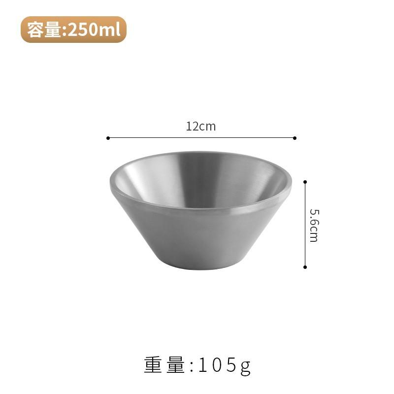 

Двухслойная салатница из нержавеющей стали 304, утолщенная, антипригарная, V-образная, миска для риса, лапши рамен, кухонная утварь