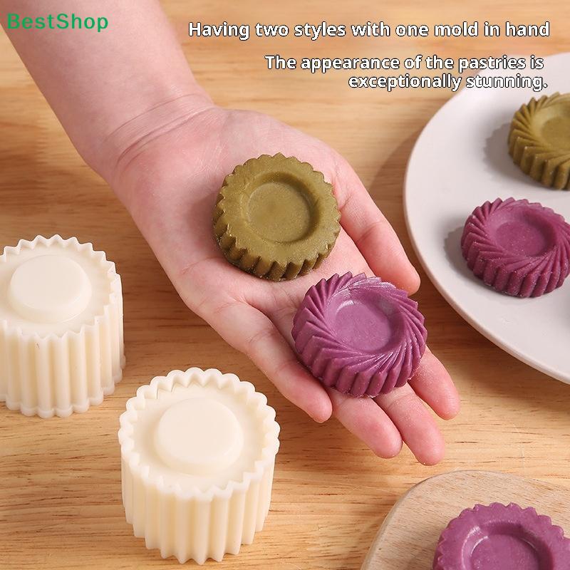 2-in-1 Pastry Press Mold – Non-Stick Plastic Mooncake & Cookie Mold for Baking