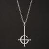 Mysterious Cross Ghost Destiny's Gate Key Pendant Necklace Punk Cross Ghoul Chain Ghost Band Grucifix Pope Emeritus Jewelry Gift