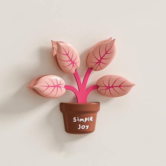 4Pcs Leaf Shape Food Sealing Clips Magnetic Refrigerator Bag Clips Multi-Function Decorative Chips Clip Set for Potato Chips Coffee