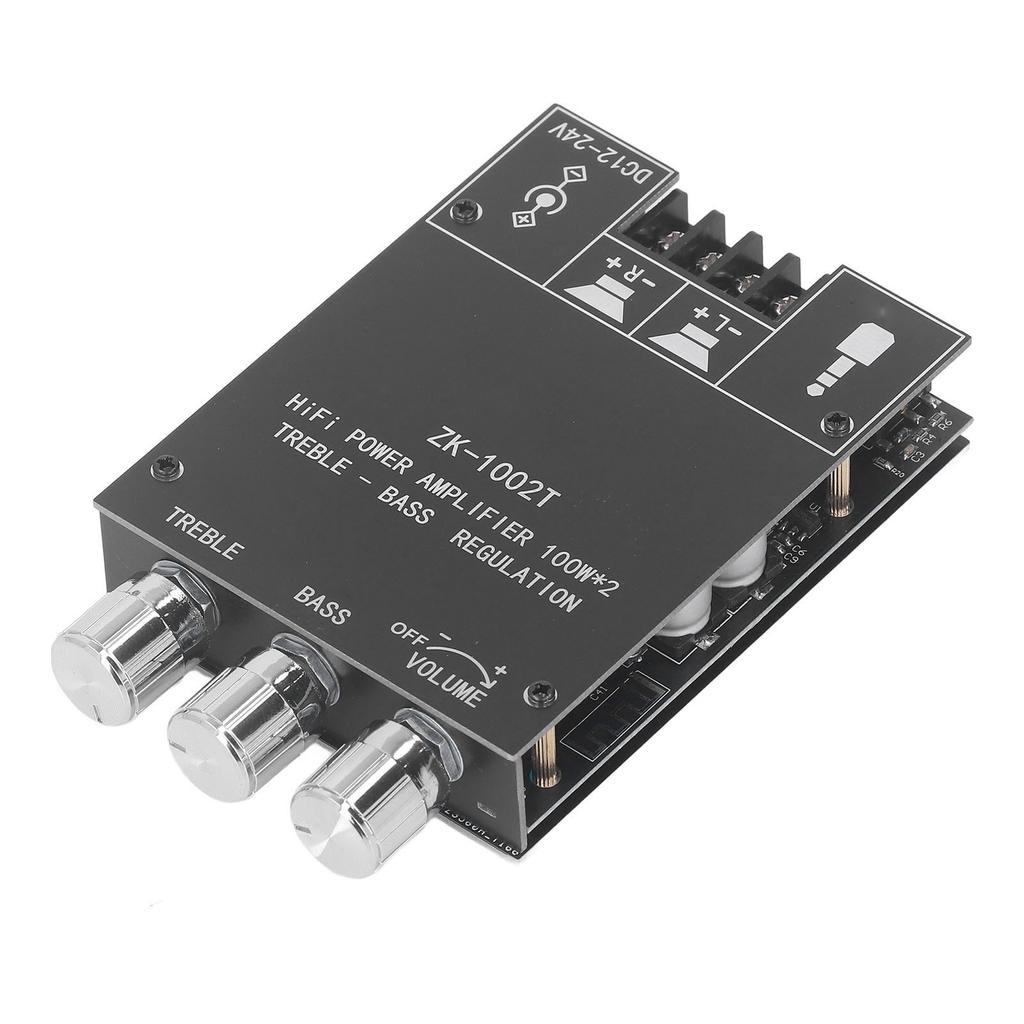 Audio Power Amplifier Board 100W Bluetooth 5.0 Dual Channel Stereo Audio Receiver Board DC12?24V