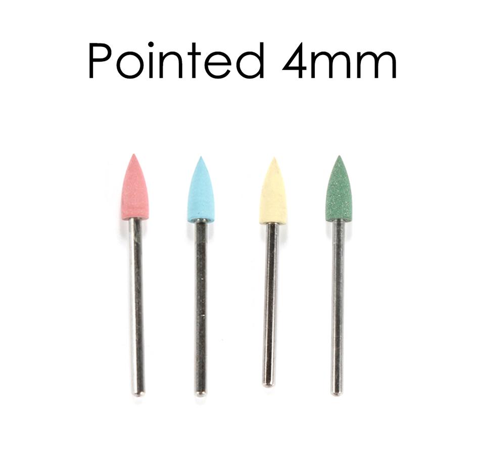 

Силіконові свердла для нігтів 3/32 дюйма, 4 шт./комплект. Апарат для полірування манікюру. Фреза. Pointed 4mm