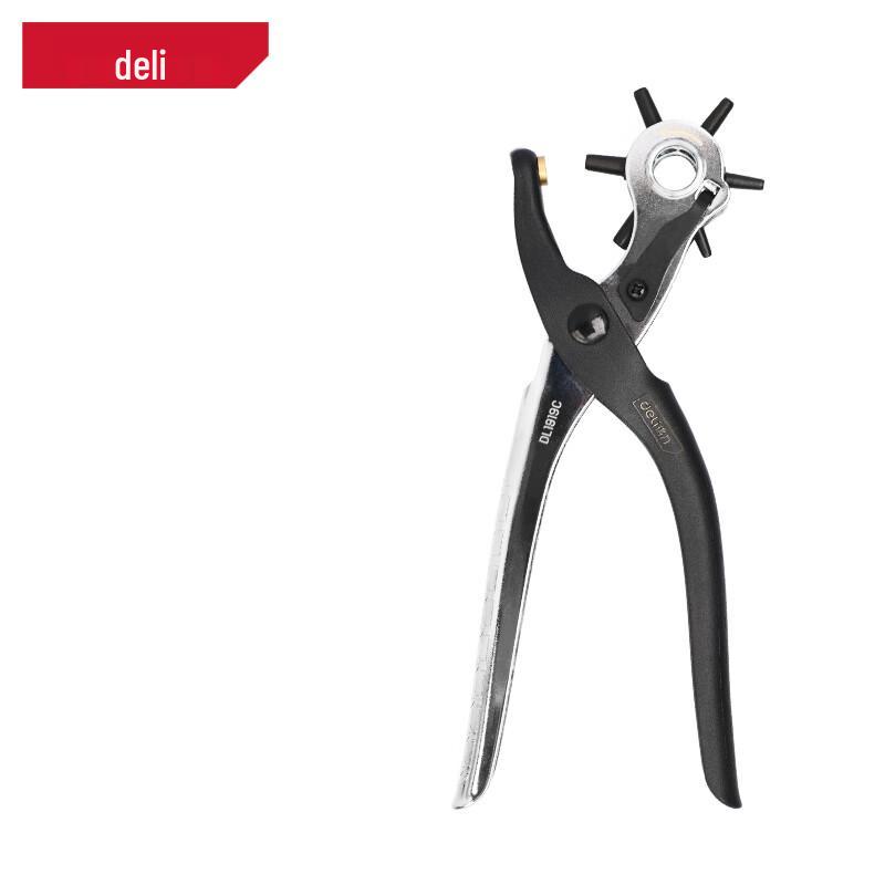 Deli 6-Hole Rotary Punch Pliers 9 inch
