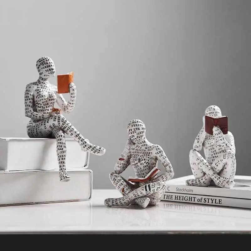 D5 European Light Luxury Abstract Reading Character Ornament Letters Reading Ornament Home Decoration Alphabet Reading Ornament