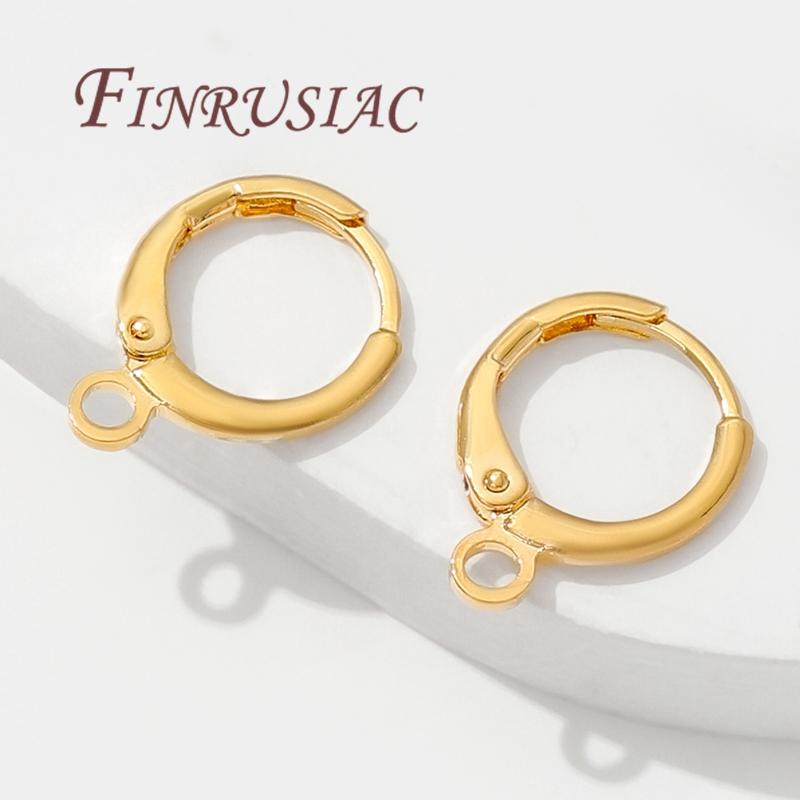 15mm 18K Gold Plated Earrings Accessories,Earrings Hooks Earwires,Earrings Hoops For DIY Jewelry Making Supplies