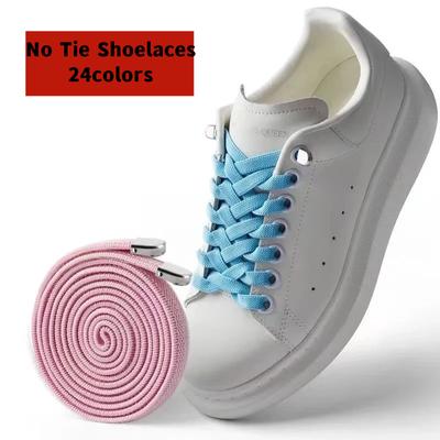 Keine Krawatte Flache Wandern Laufen Schnürsenkel Elastische Schnürsenkel Outdoor Freizeit Turnschuhe Schnelle Sicherheit Flache Schnürsenkel Kinder Erwachsene Faule Schnürsenkel