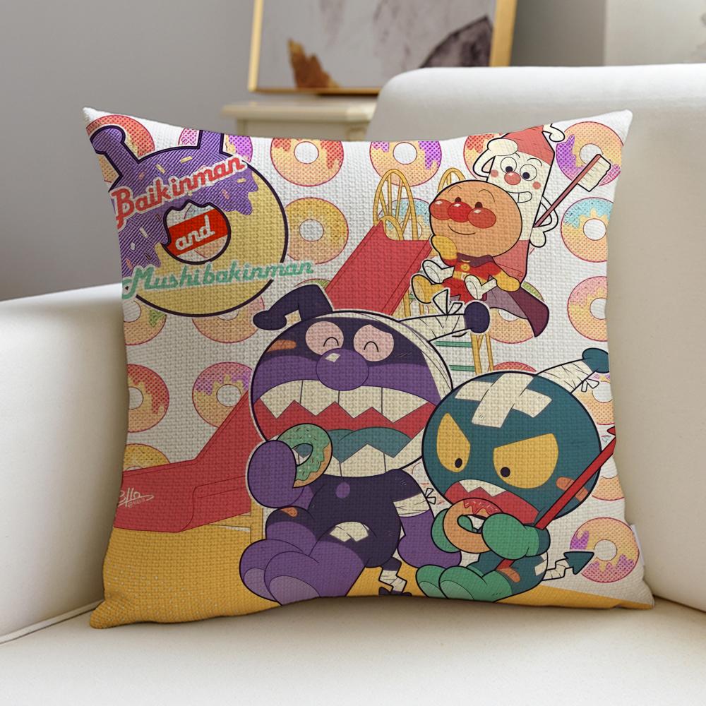 Brave AAnpanmanS Cushion Cover Breathable and skinfriendly linen pillowcase square removable and washable cushion
