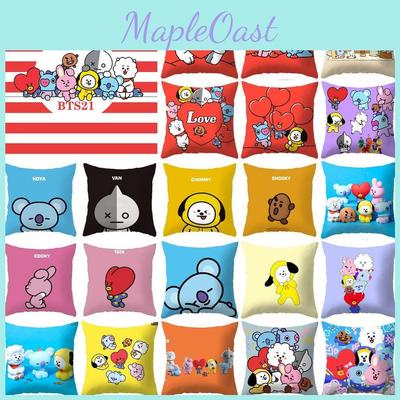 Encantadora Funda de Cojín de Dibujos Animados Bt21 Para Decoración Elegante del Hogar y Asientos Cómodos