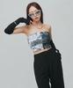 Liseul Traditional Pattern Graphic Tube Top [Minhwa Toile Half-And-Half]