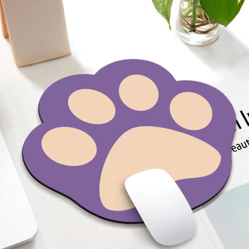 Mouse Pad, Office Mouse Pad, Cat Paw Mouse Pad, Creative Cartoon Design, Non-Slip Bottom, Washable, Portable Laptop Mouse Pad, Cat Paw Series, Brow