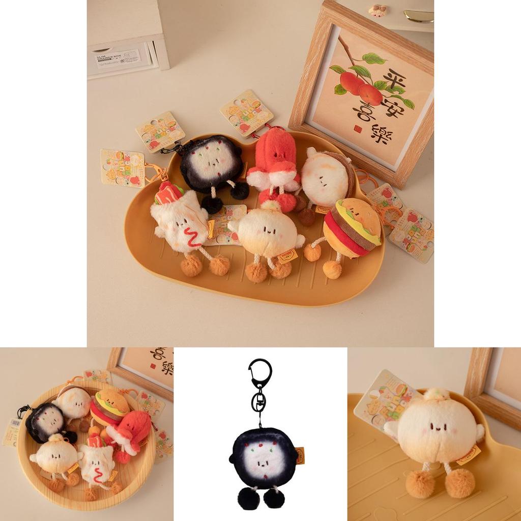 Cute Food Plush Toy Set With Hamburger Pancake Roujiamo Stuffed Animal Gift For Kids