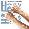 Set of 2 Temporary Tattoos National Flag Decals for Face and Arm, Body Decoration for Football Supporters for Sporting Events