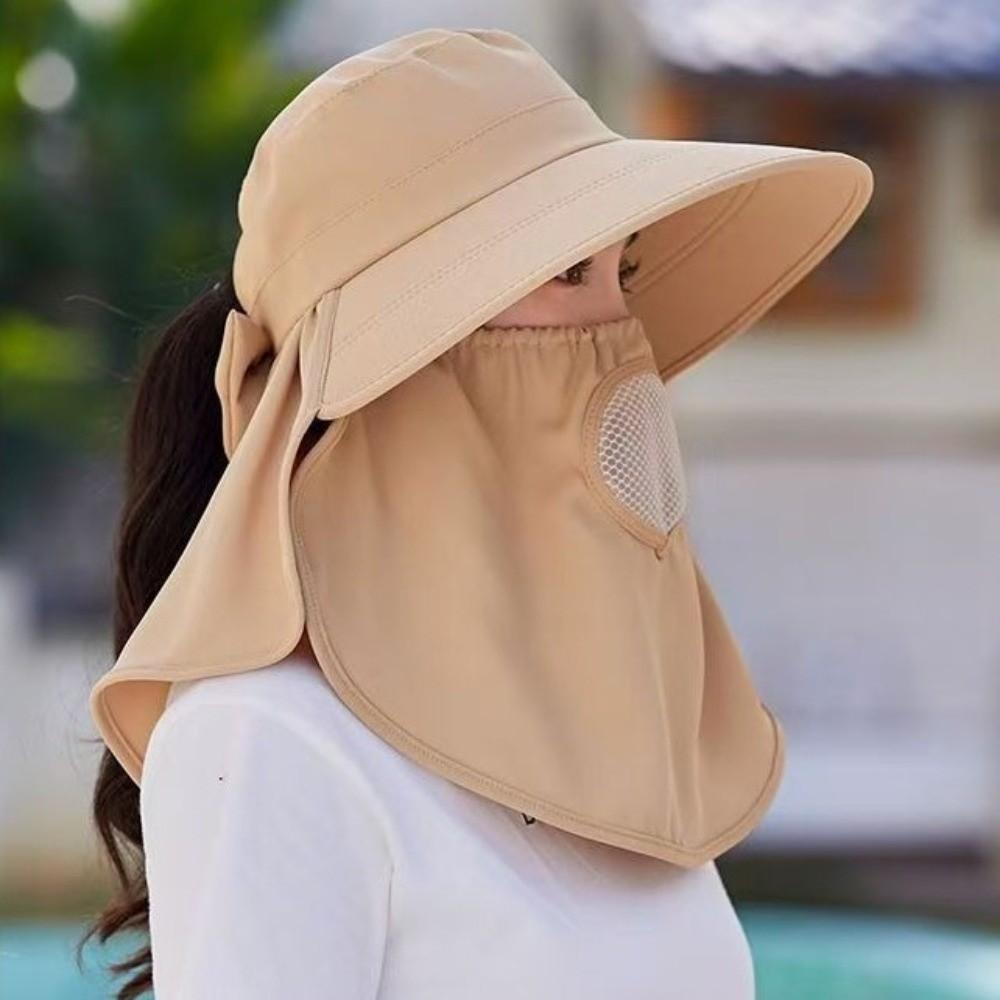 Breathable Sunscreen Sun Hat Lightweight Neck Flap Hat Fashion Picking Tea Hat  Hiking