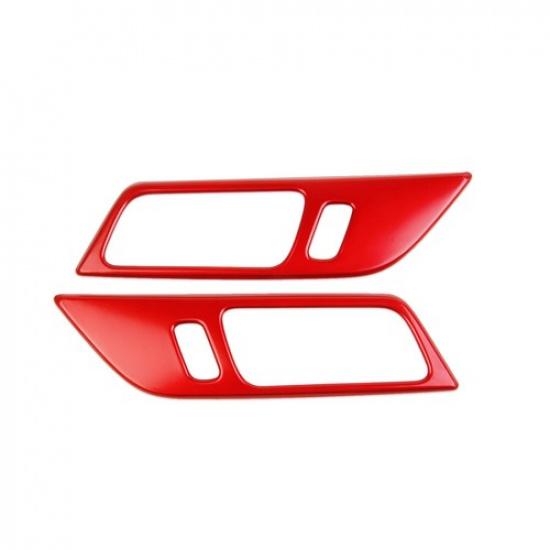Inner Door Handle Bowl Panel Cover 2PCS For Ford Mustang 2024-2025 GL Bright Red
