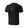 Li Ning Running Series Versatile Round Neck Letter Brand Logo Comfortable Simple Quick-Dry Short Sleeve T-Shirt Men T-Shirts Black ATSV371-1