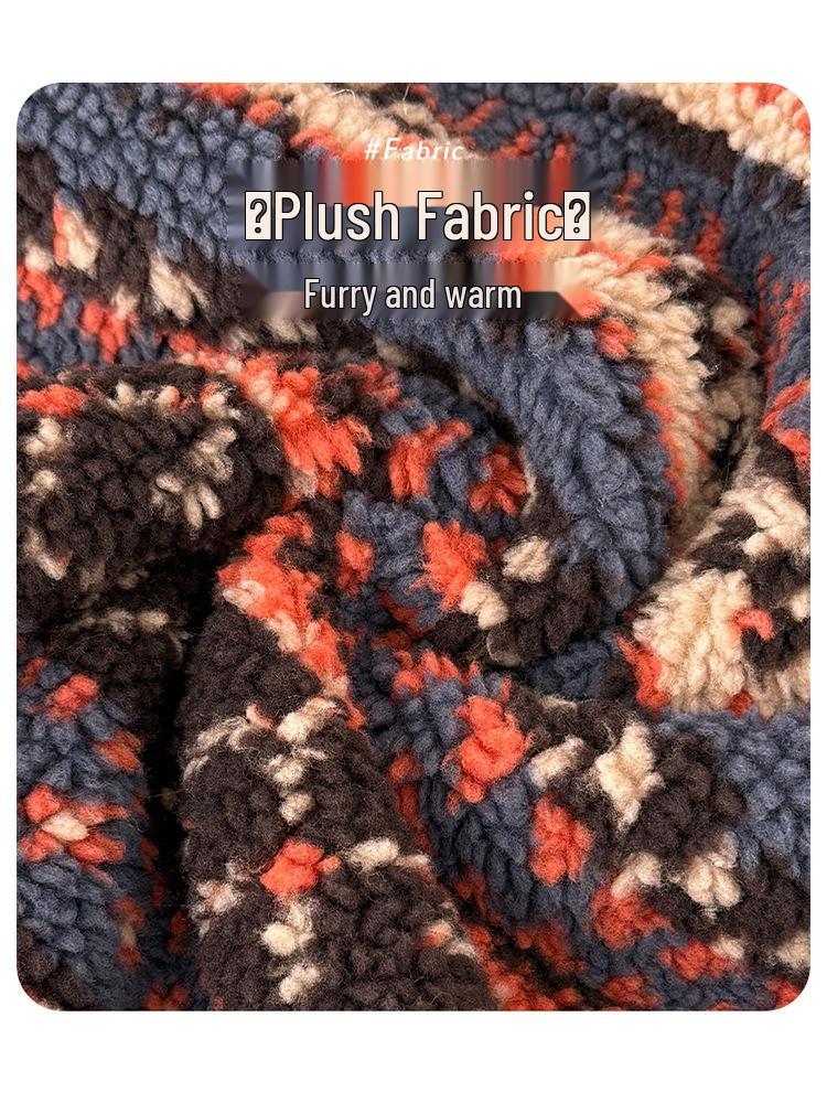 Autumn/Winter 2025 Fair Isle High Waist A-Line Plush Knit Skirt for Women