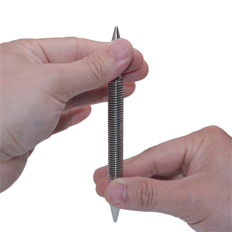 Double Head Nail Setter Hinge Pin Punch Set Hammerless Spring Nail Set Center Hole Striking Force Pin Removal Tool