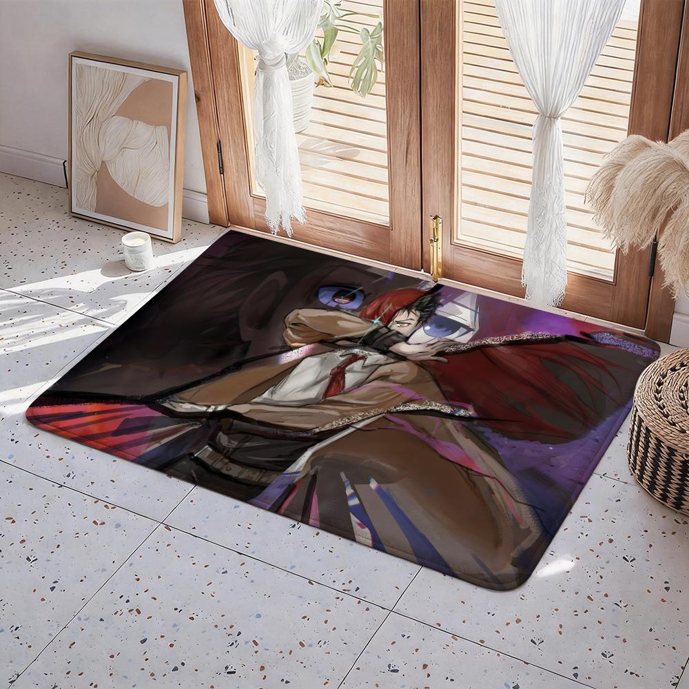 Anime S Steins;Gate Floor Mat Eco Flannel Doormat Non Slip Odorless Indoor Floor Rug Soft Short Plush Home Mat