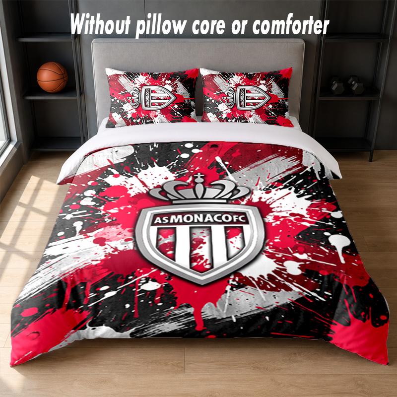 Monaco FC Design Bed Bedding Set 1 Duvet Cover + 2 Pillowcases Soft Breathable Household Bed Linens