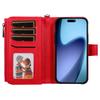 For iPhone Air Magnetic Leather Case Mobile Cover with Detachable Zipper Wallet Strap