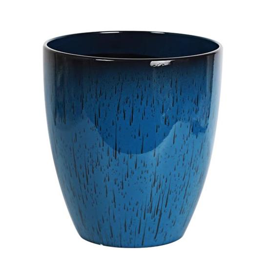 Deep Flower Pot Imitation Ceramic Plant Pot with Drainage Hole Resin Monstera Planter with Saucer for Indoor Outdoor Plants Home Garden Office Decor