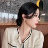 Trendy Korean Zircon Crystal Cherry Ear Stud Earrings For Women Leaves Rhinestone Earrings Wedding Party Jewelry Gifts