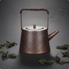 Handmade Copper Teapot Retro Design Large Copper Tea Kettle Houseware for Outdoor, Ceramic Cooktop