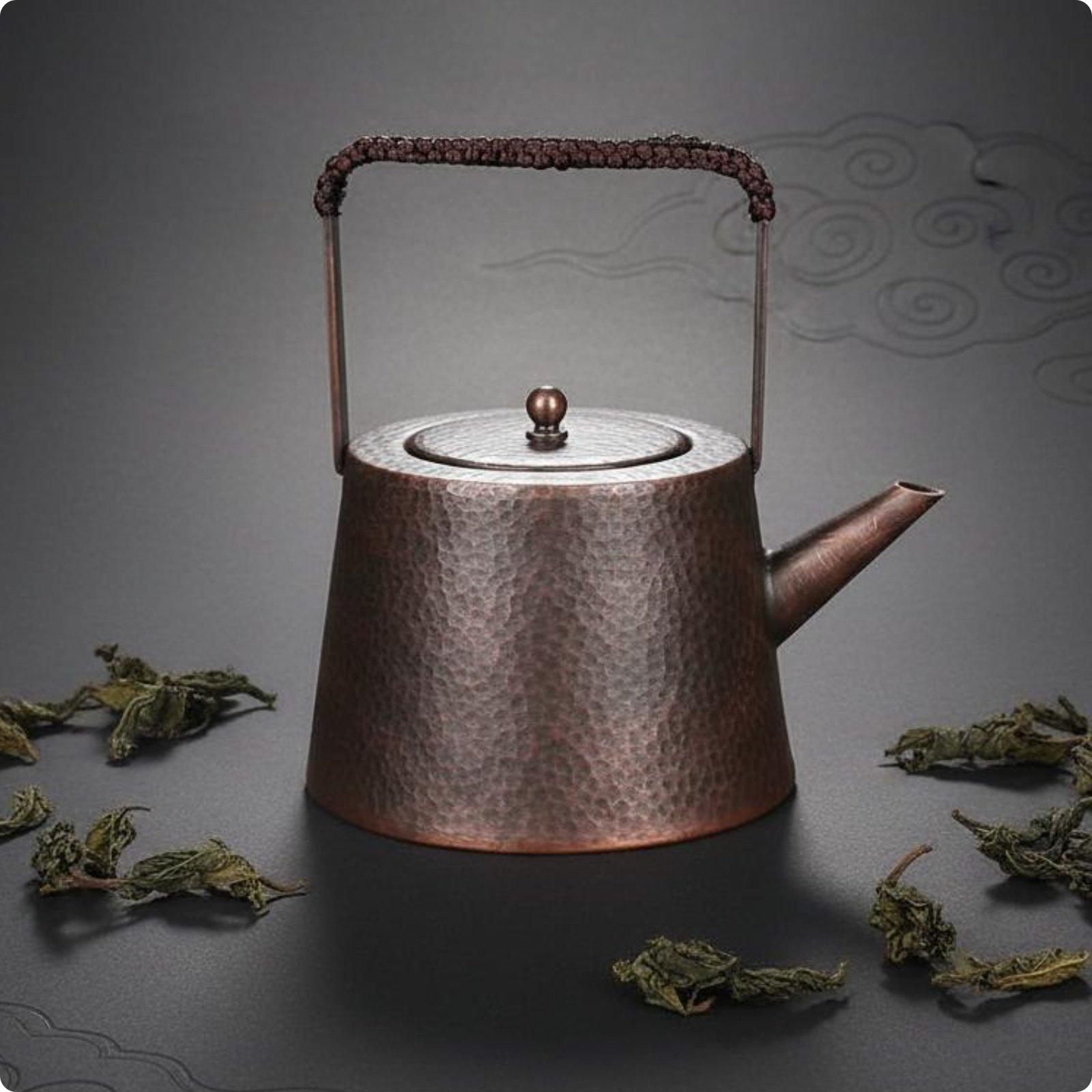 Handmade Copper Teapot Retro Design Large
