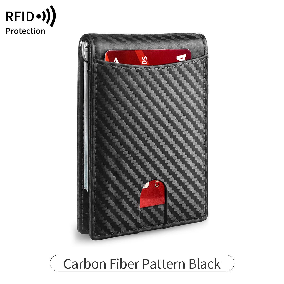 

PU кожаный мужской кошелек RFIDуглеродное волокно ультратонкий мини мужской кошелек для денегдержатель кредитных картмногофункциональныйумный кошелекдержатель