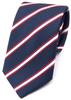 [Main Color] Business Necktie (7.5cm Width) Striped, for Interviews, Job Hunting, and Employment (Navy)