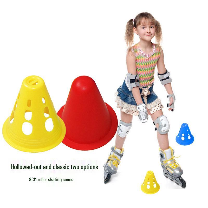 8cm Roller, Ice, and In-Line Skating Training Cones – Ideal for Slalom and Football Drills