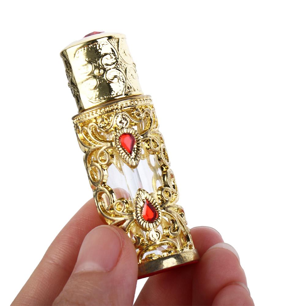 Style Antiqued Metal Perfume Bottles Cosmetic Container Essential Oil Bottles Refillable Bottles
