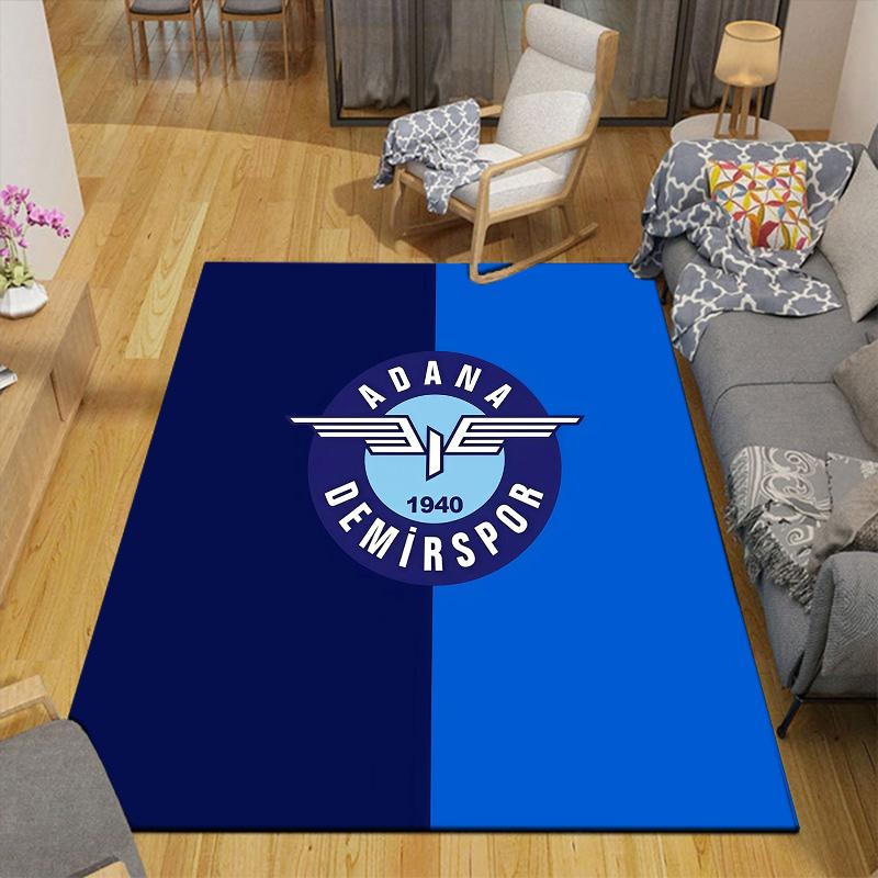 Adana Demirspor2 Flanellmuster Quadratischer Teppich, Läufer, Teppich für Wohnzimmer Schlafzimmer Sofa Spielzimmer Dekor, Rutschfeste Fußmatte