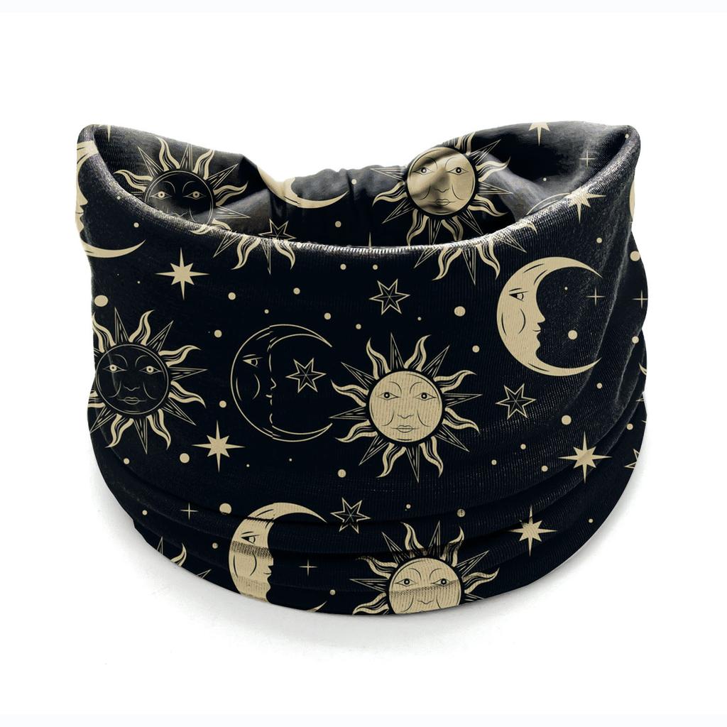 European American Women's Hair Band African Print Pattern Wide Edge Elastic Knot Sports Yoga Headband Women's Headwear Hair